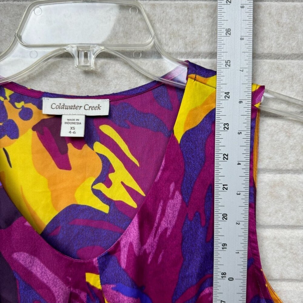 Coldwater Creek Women’s XS Sleeveless Floral Print Top NWT - Picture 5 of 7